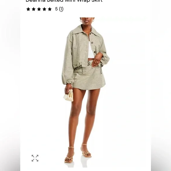 Rails NWT M Green Striped Women's skirt - Picture 2 of 3